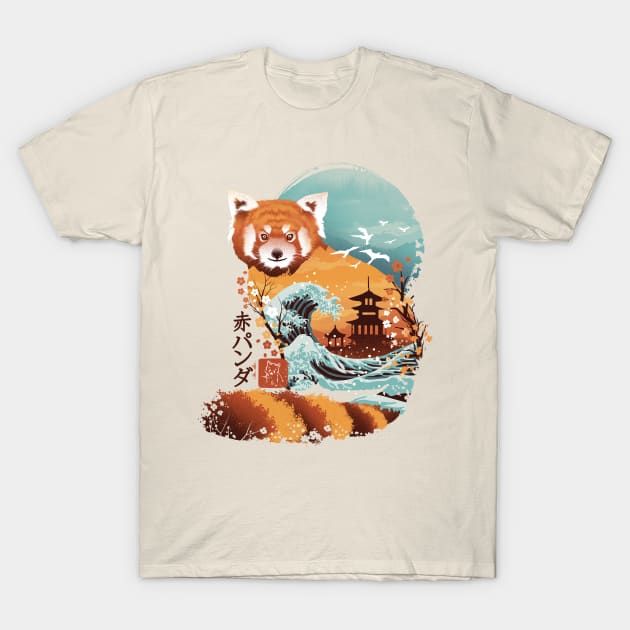 Ukiyo e Red Panda T-Shirt by DANDINGEROZZ